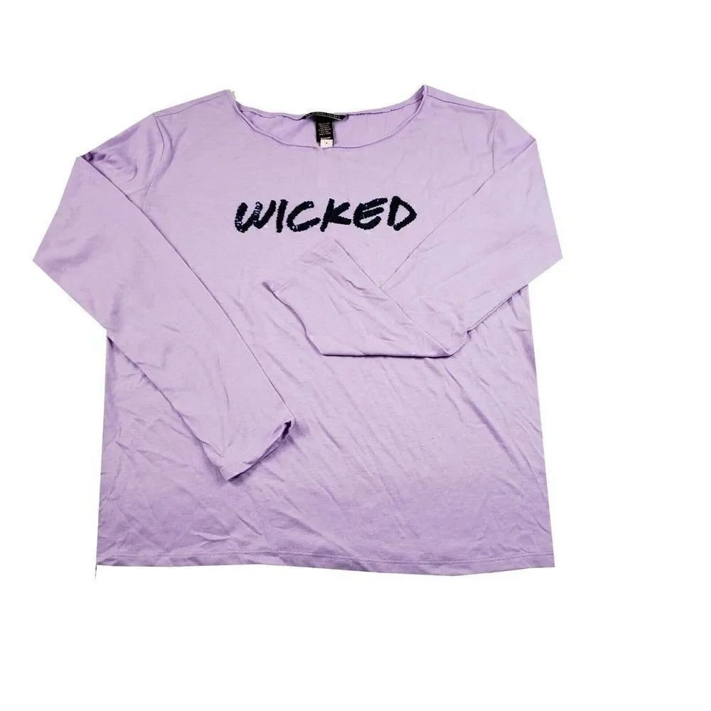 Victoria's Secret Women's Lavender Sleep Tee Sequin Wicked Small